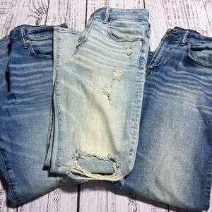 American Eagle Original Bootcut Airflex Mens Jeans Denim 32x30 3 Bundle Lot